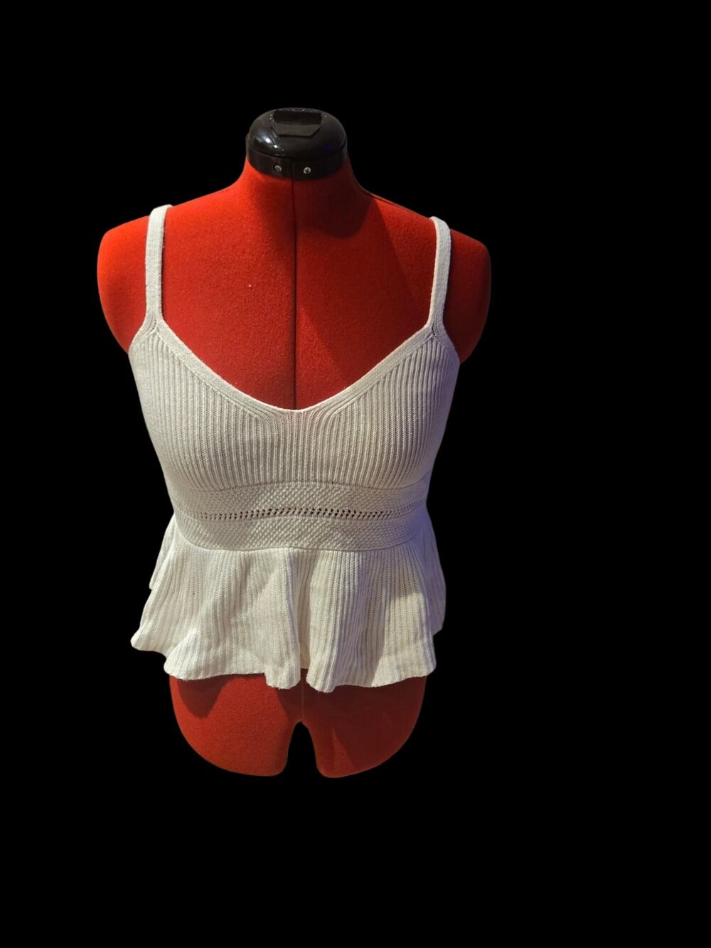Primark knit peplum tank top, size large